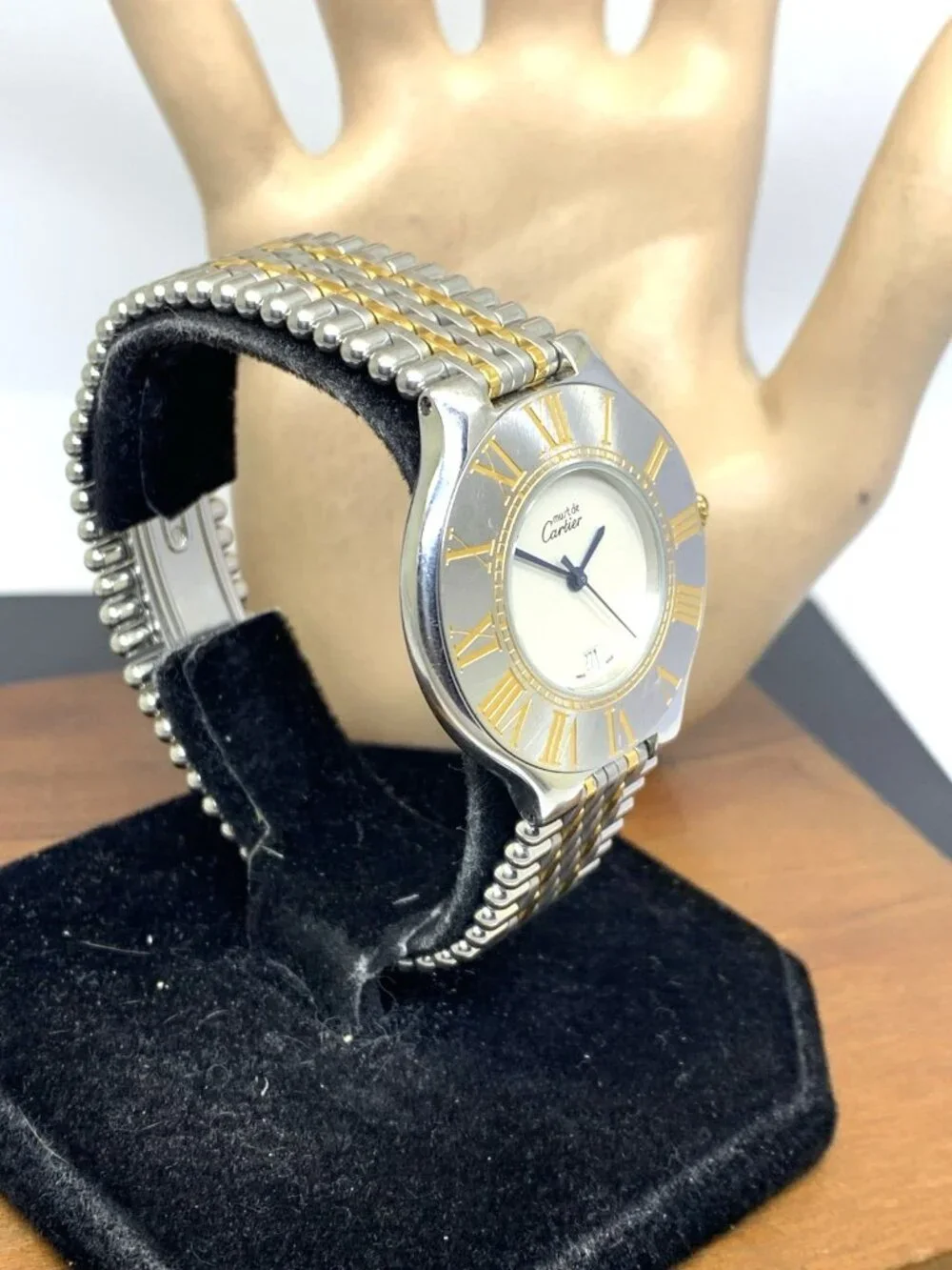 Cartier Must 21 XL Women's Watch W10052F4 Swiss Quartz Two Tone Steel 35mm